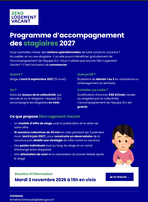 Accompagnement des communes sur les logements vacants.