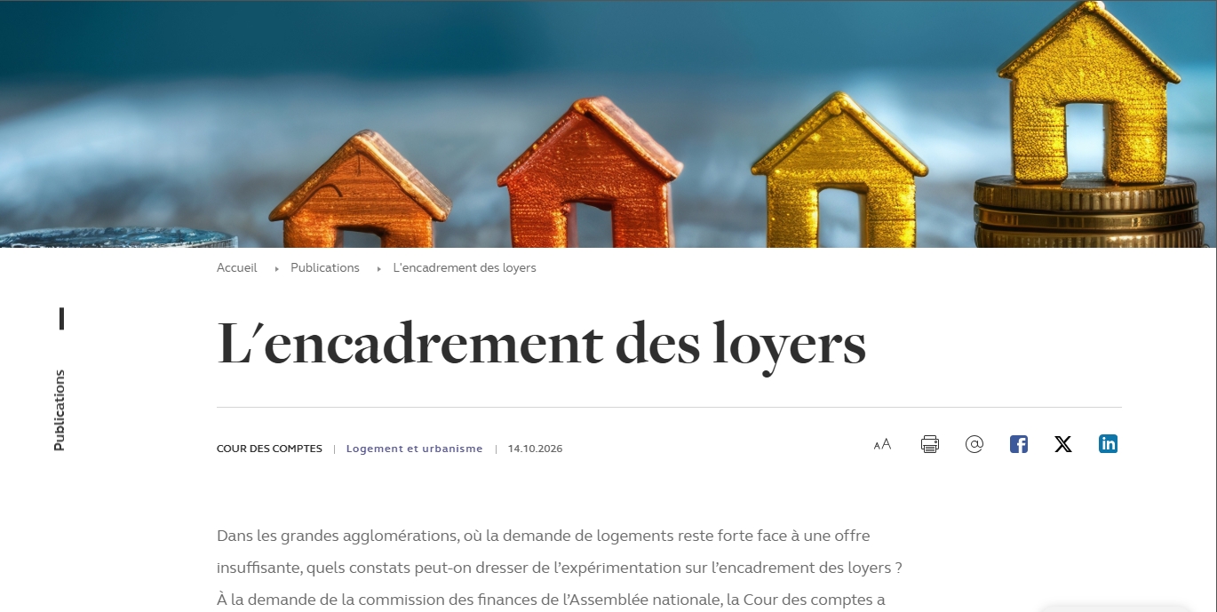 Encadrement des loyers :  rapport d'enquête et prolongation